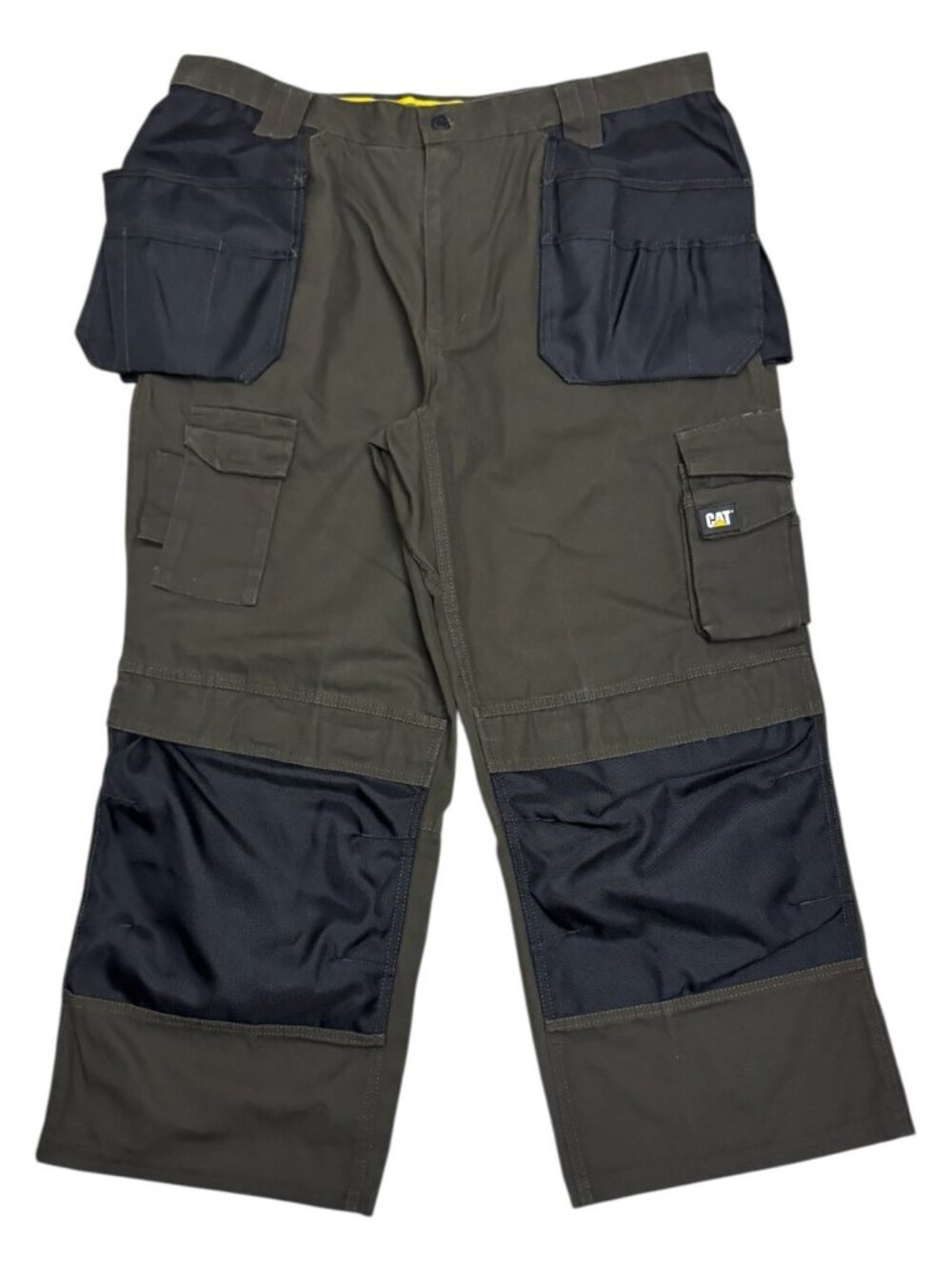 CAT CATERPILLAR Double Knee Canvas Tool Work Construction Pants Mens 40x28